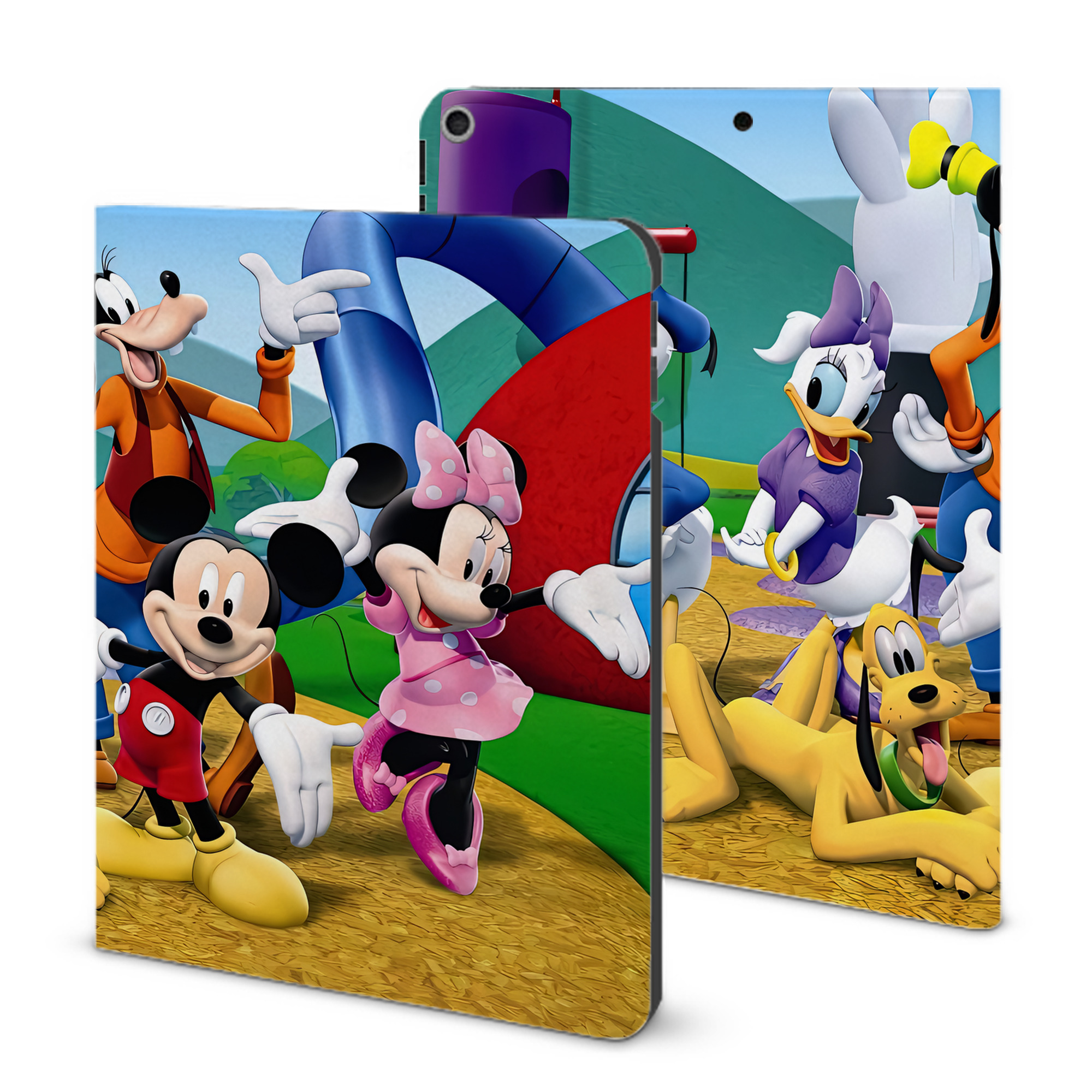 （画像用） ミッキーマウス Mickey Mouse IPad ケース ブック型 PUレザー TPU 耐衝撃 軽量 薄型 ペン収納なし 全面保護 IPad 各モデル対応